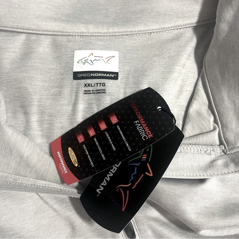 NWT Greg Norman Mens XXL Quarter Zip Golf Pullover Stretch Fleece Lined Play-Dri - Picture 7 of 10
